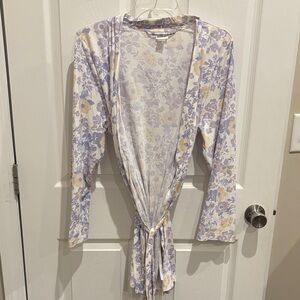 Floral Print Women's Robe with cami and shorts to match